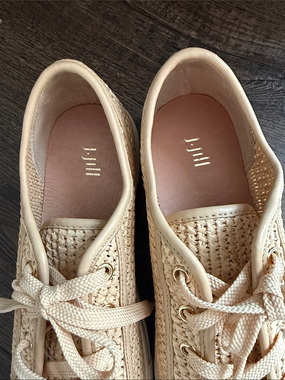 J. Jill NWOB Rory Platform Woven Textured Sneaker in Natural 8 - Picture 5 of 9